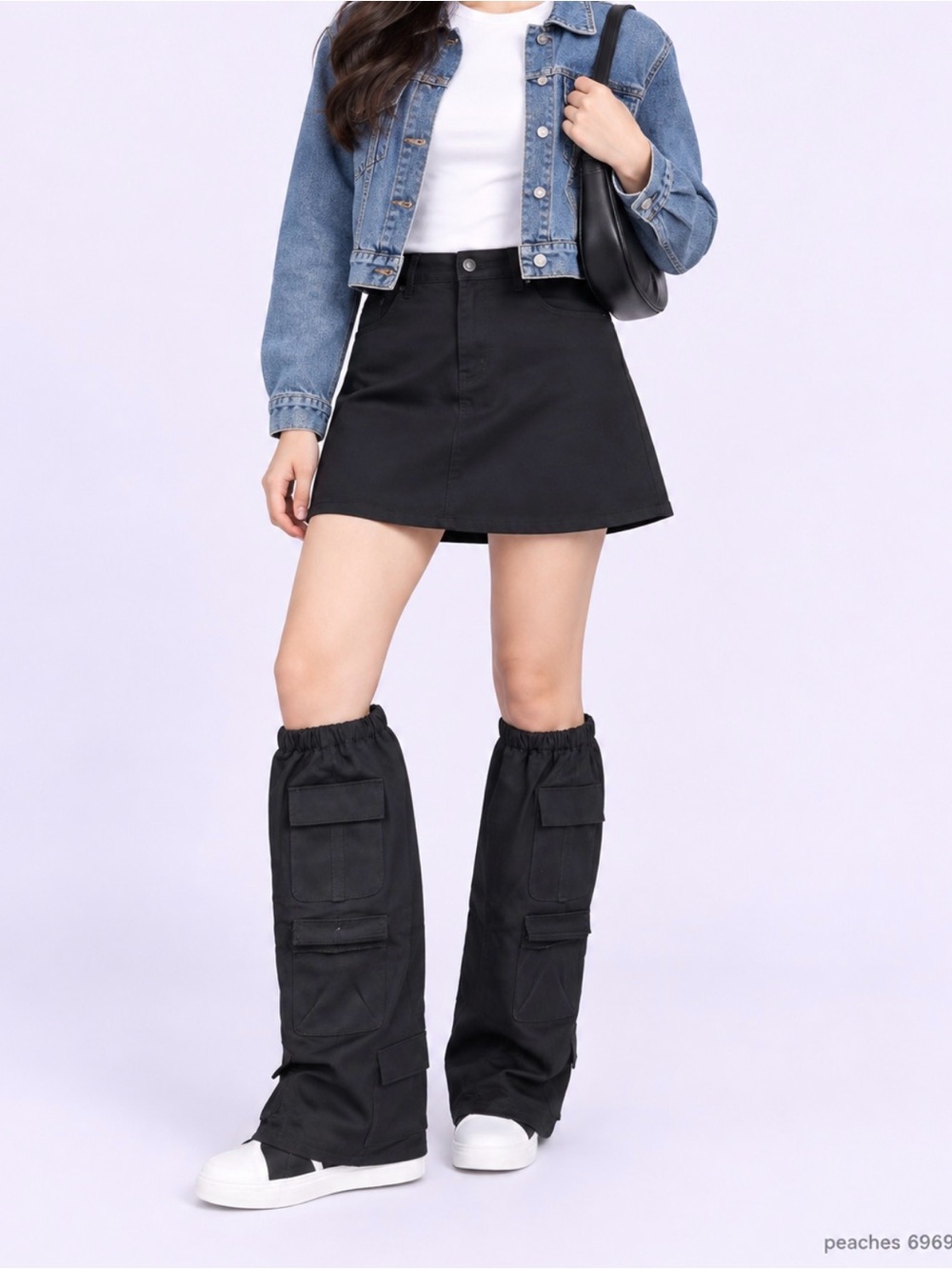 Gorgeous Brand New Black Knee-High Cargo Sneaker Boots – Pocket Detail
